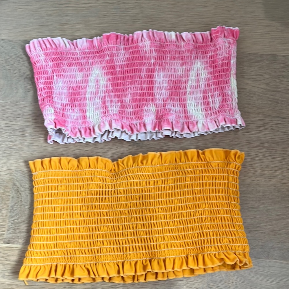 two shein swimsuit tops